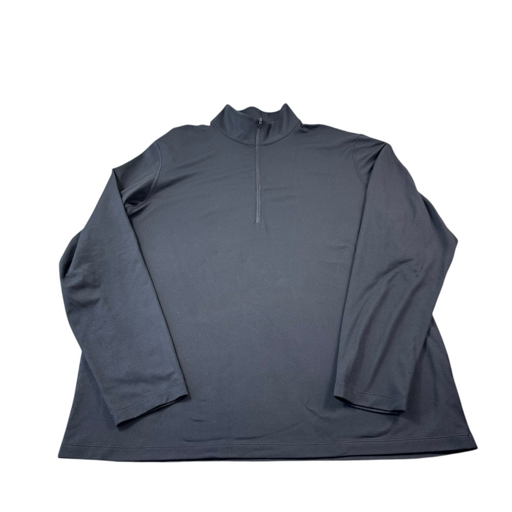 Lululemon Half Zip Solid Black Performance Men's Half Zip‎ Size XL Mint